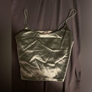 Satin Crop Top